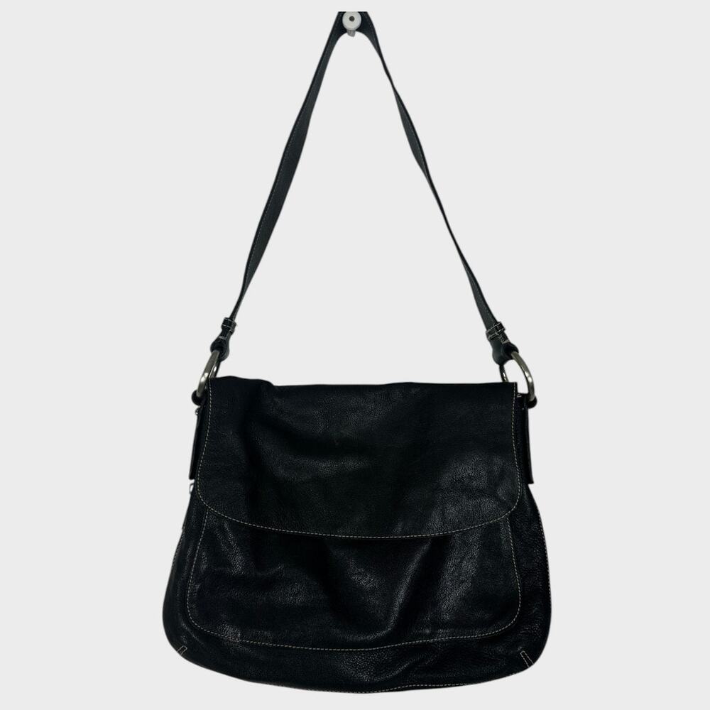 Talbots 100% Leather Black Handbag Purse